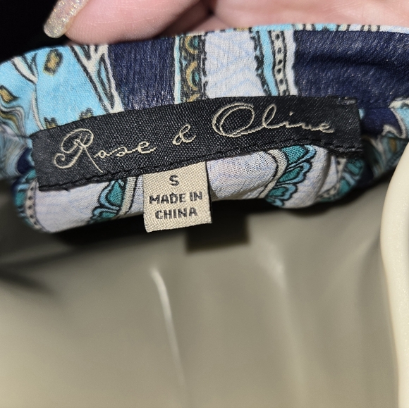 Women's Rose & Olive Blouse EUC, Small - Picture 6 of 8